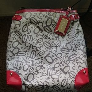 Bebe Red purse along with a Red Bebe wallet